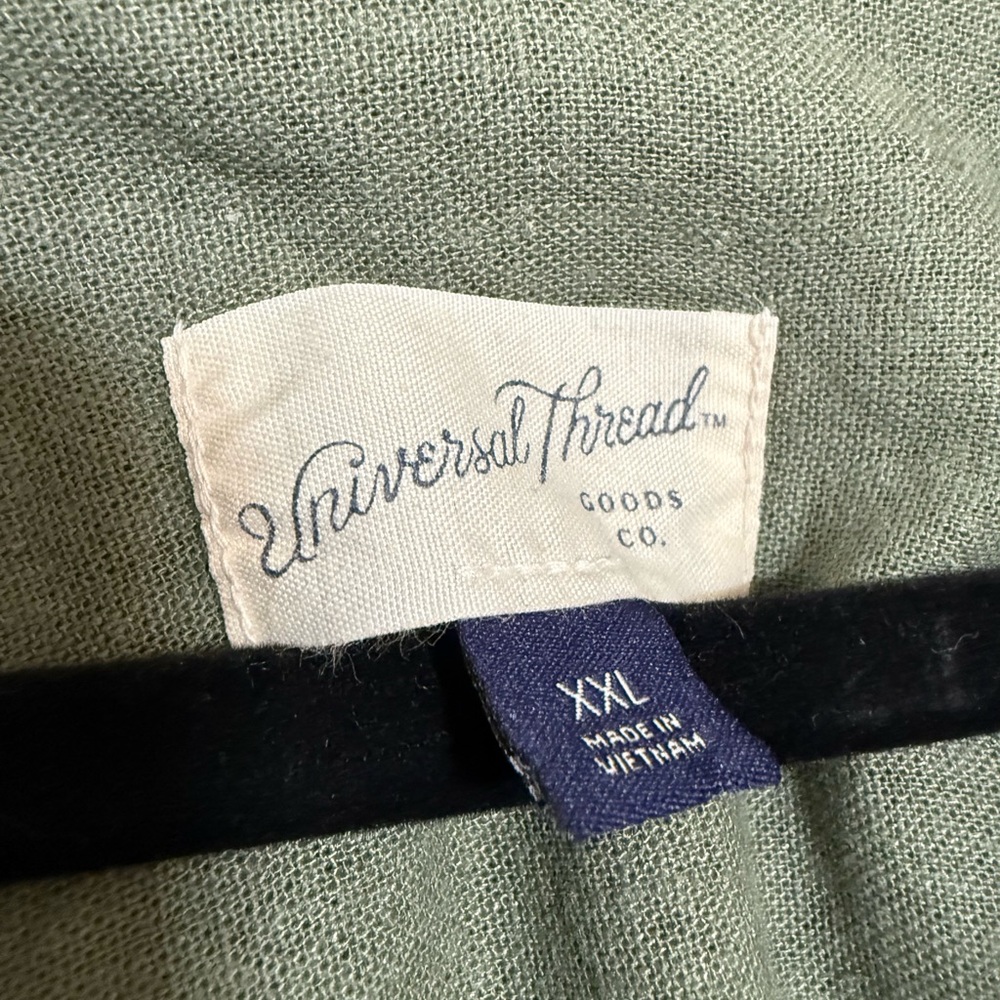 Universal Thread Olive Green Button-Front Maxi Shirt Dress - Picture 9 of 10